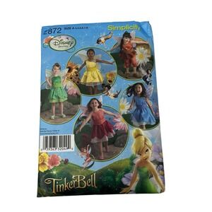 Simplicity 2872 Disney Fairies Tinkerbell Costumes Sewing Pattern Uncut Size 3-8